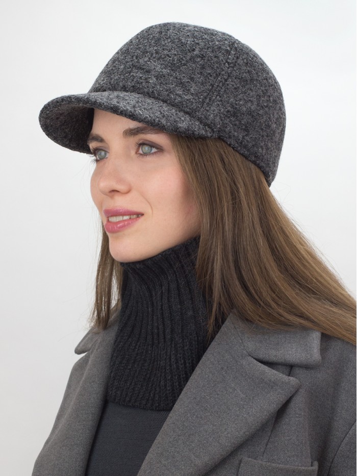 Комплект бейсболка с балаклавой цвет черный-серебристый Д-639К