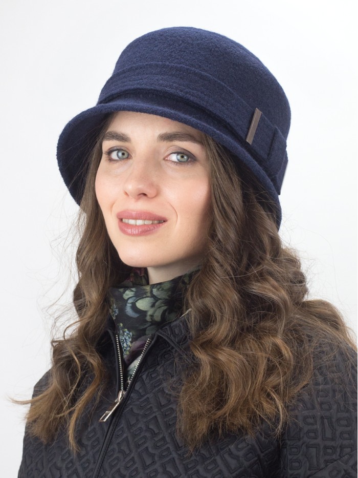 Шляпка "Клош" с декором цвет синий Д-651/9