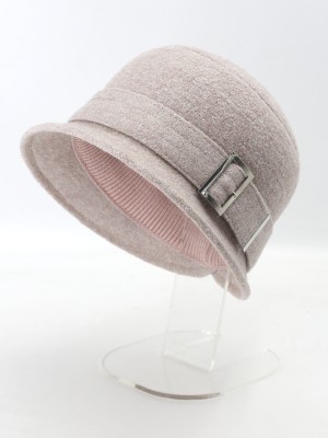 Шляпа с декоративной пряжкой цвет кофе со сливками Д-652/5