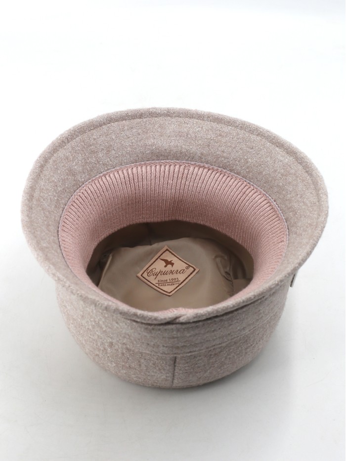 Шляпа с декоративной пряжкой цвет кофе со сливками Д-652/5