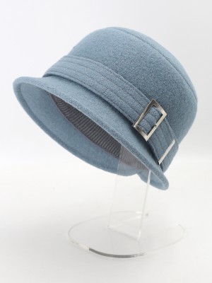 Шляпа с декоративной пряжкой цвет серо-зеленый Д-652/5