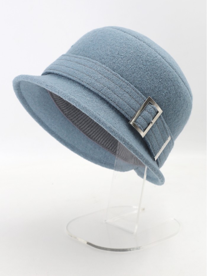 Шляпа с декоративной пряжкой цвет серо-зеленый Д-652/5