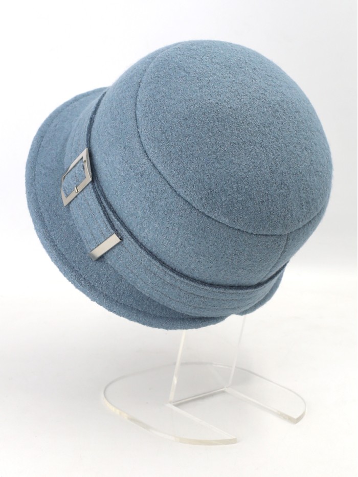 Шляпа с декоративной пряжкой цвет серо-зеленый Д-652/5