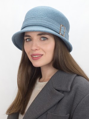 Шляпа с декоративной пряжкой цвет серо-зеленый Д-652/5