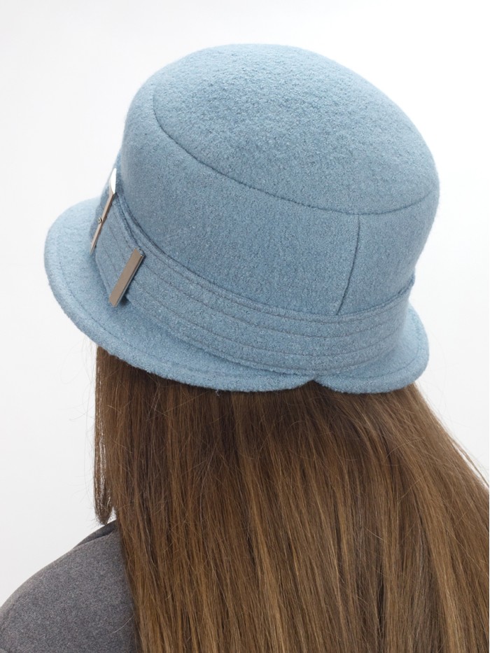 Шляпа с декоративной пряжкой цвет серо-зеленый Д-652/5