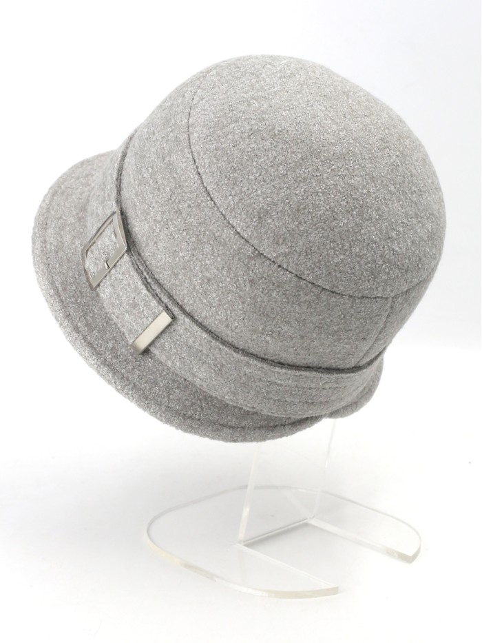 Шляпа с декоративной пряжкой цвет серый Д-652/5