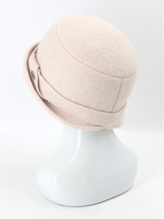 Шляпка с элегантным декором цвет ванильный меланж Д-653А