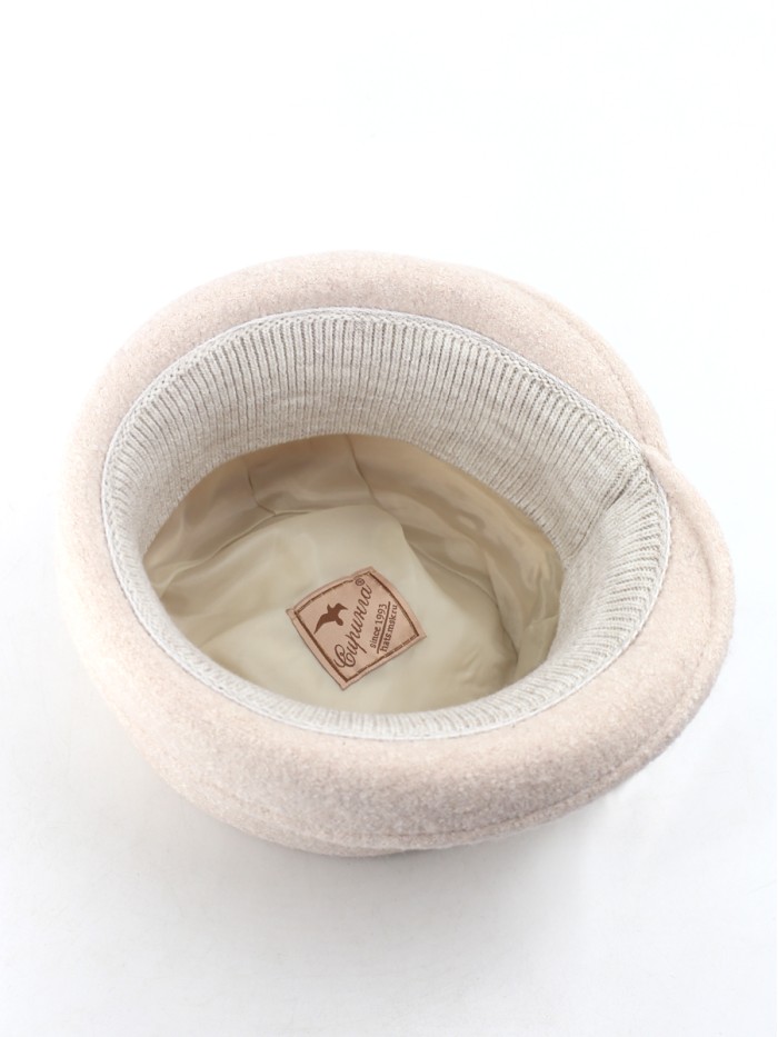 Шляпка с элегантным декором цвет ванильный меланж Д-653А