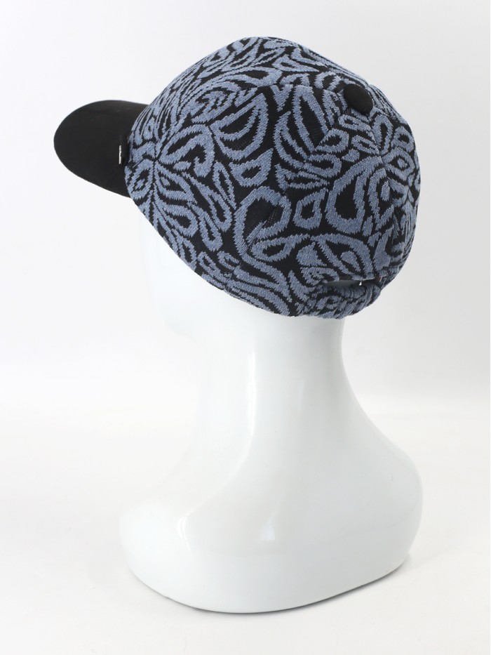 Оригинальная комбинированная бейсболка цвет джинсовый-черный Д-700/3