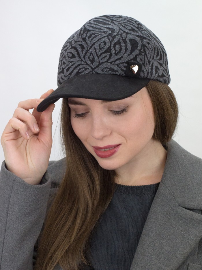 Оригинальная комбинированная бейсболка цвета маренго-черный Д-700/3