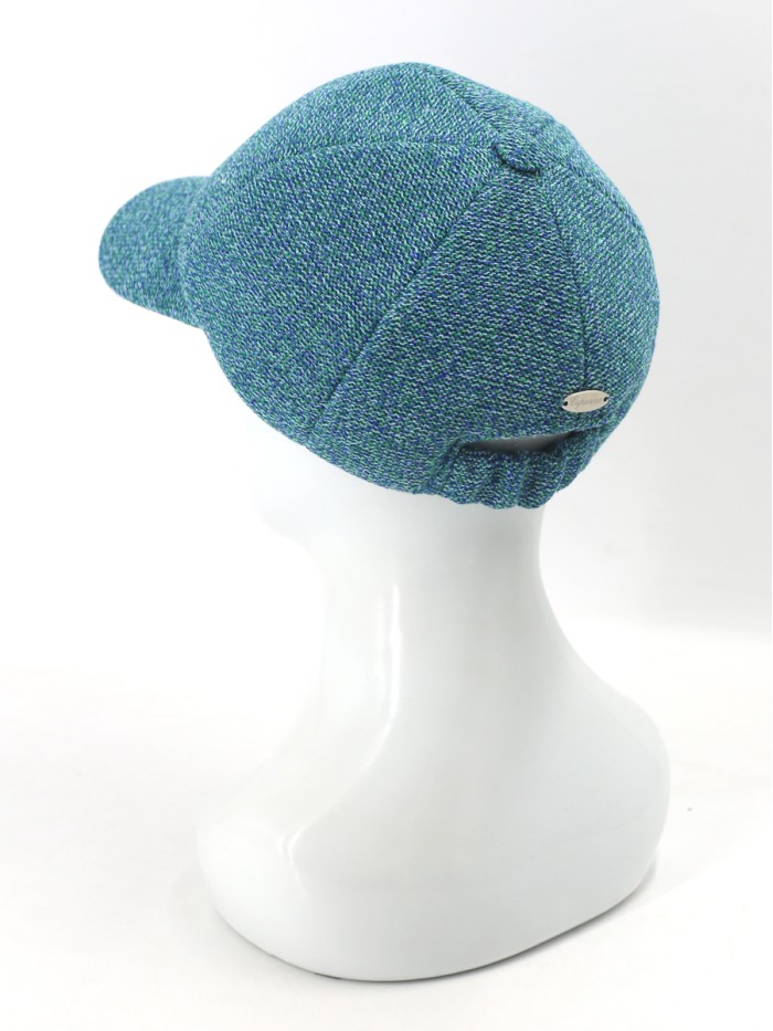 Бейсболка с оригинальной текстурой цвет бирюзовый Д-701/1