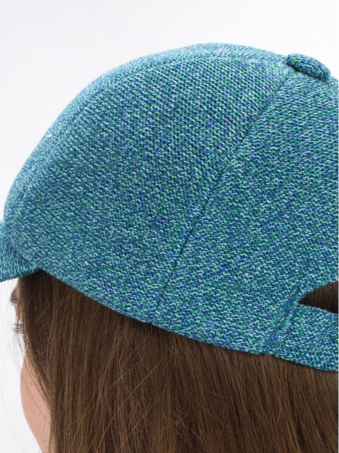 Бейсболка с оригинальной текстурой цвет бирюзовый Д-701/1