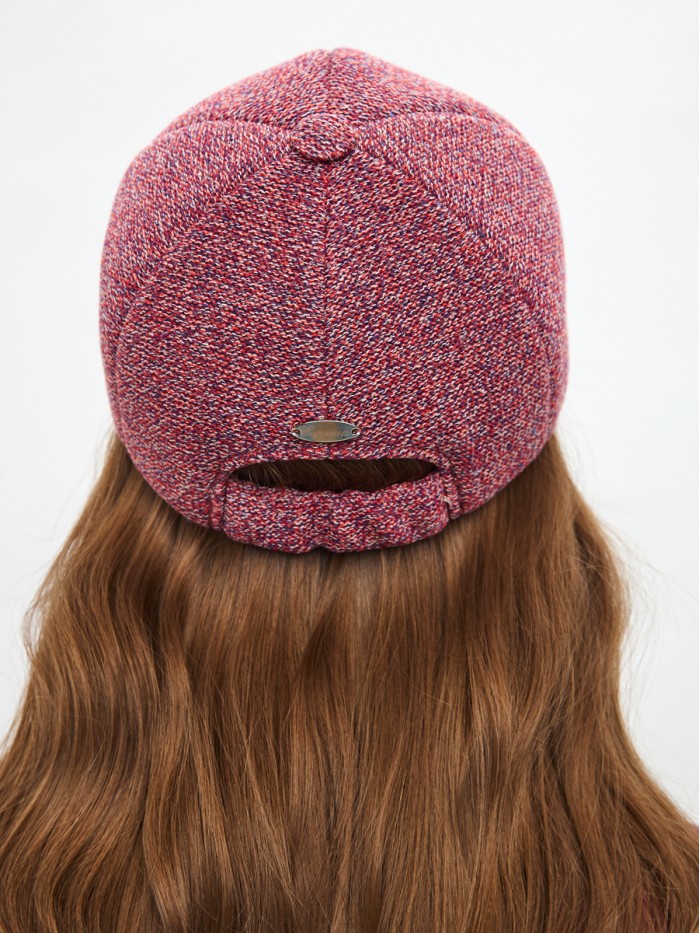 Бейсболка с оригинальной текстурой цвет коралловый Д-701/1