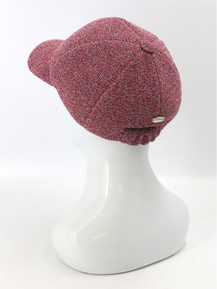 Бейсболка с оригинальной текстурой цвет коралловый Д-701/1