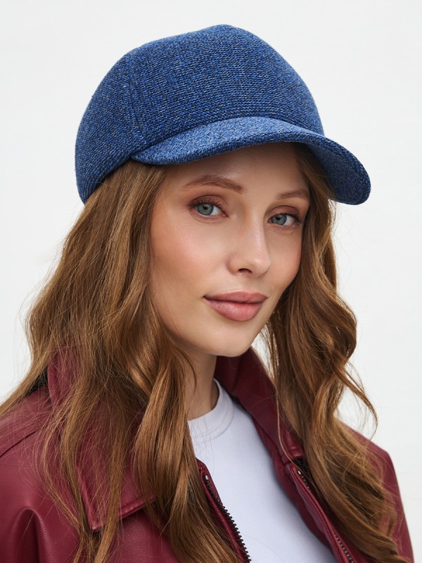 Бейсболка с оригинальной текстурой цвет синий Д-701/1