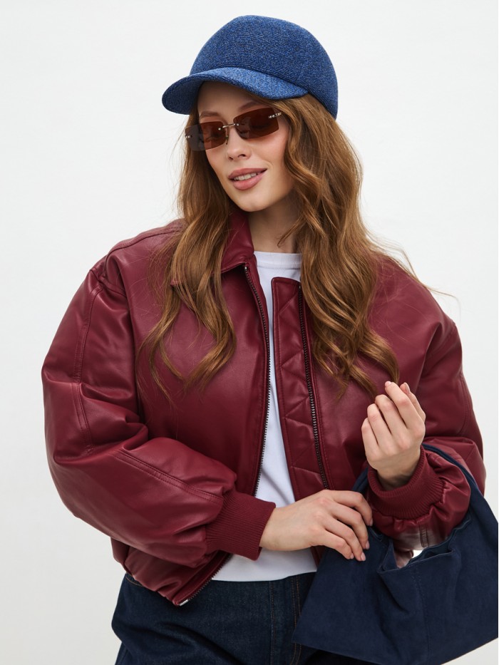 Бейсболка с оригинальной текстурой цвет синий Д-701/1