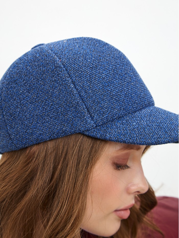 Бейсболка с оригинальной текстурой цвет синий Д-701/1