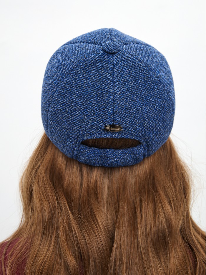 Бейсболка с оригинальной текстурой цвет синий Д-701/1