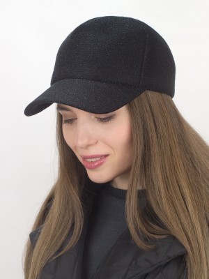 Бейсболка с металлизированным эффектом цвет черный Д-701