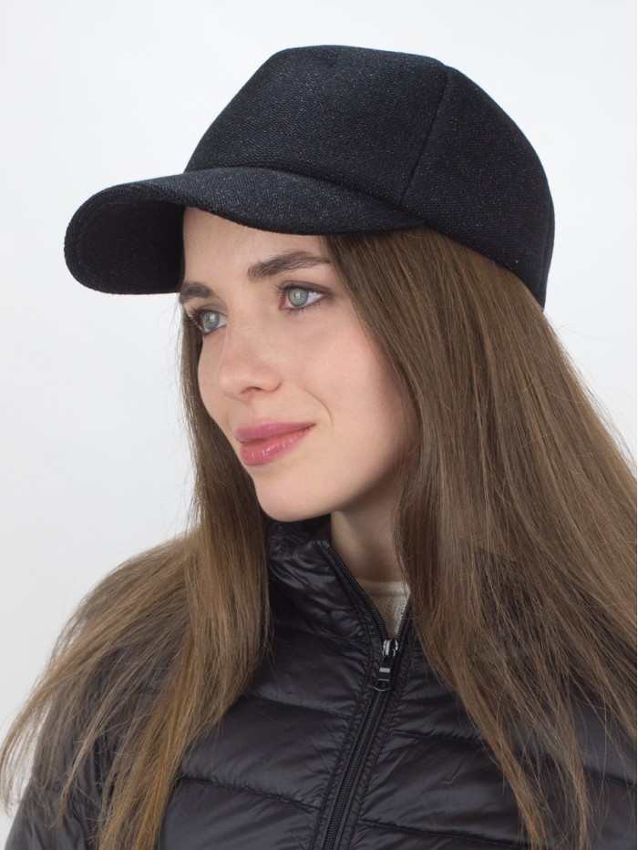 Бейсболка с металлизированным эффектом цвет черный Д-701