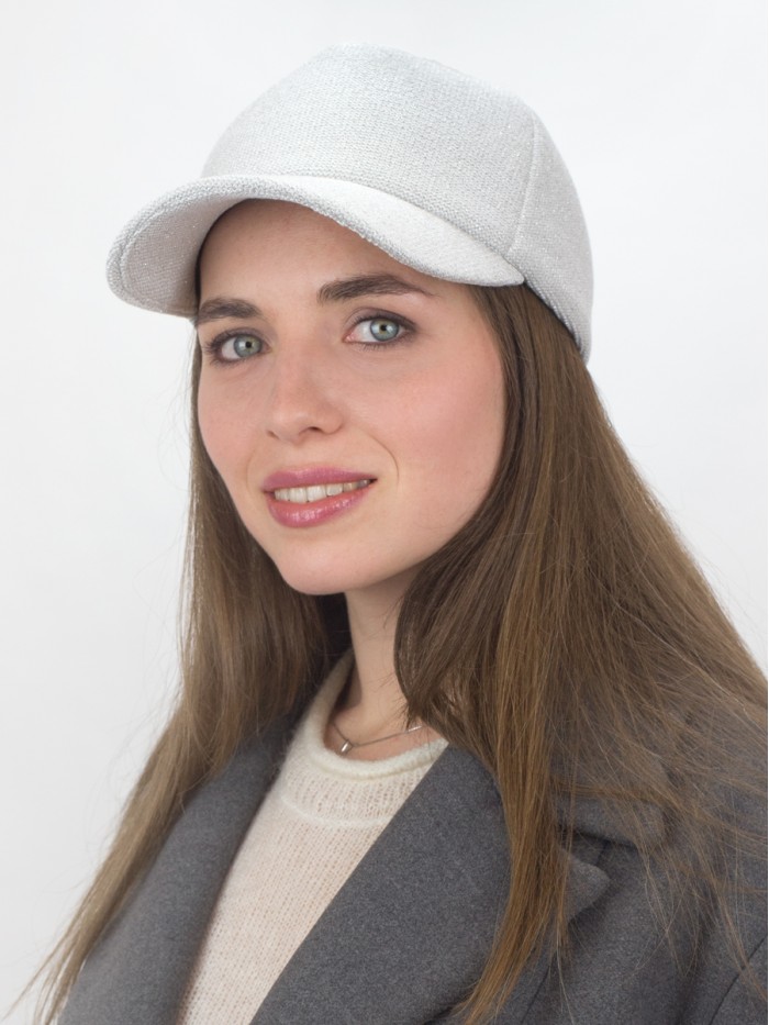 Бейсболка с металлизированным эффектом цвет серебряный Д-701