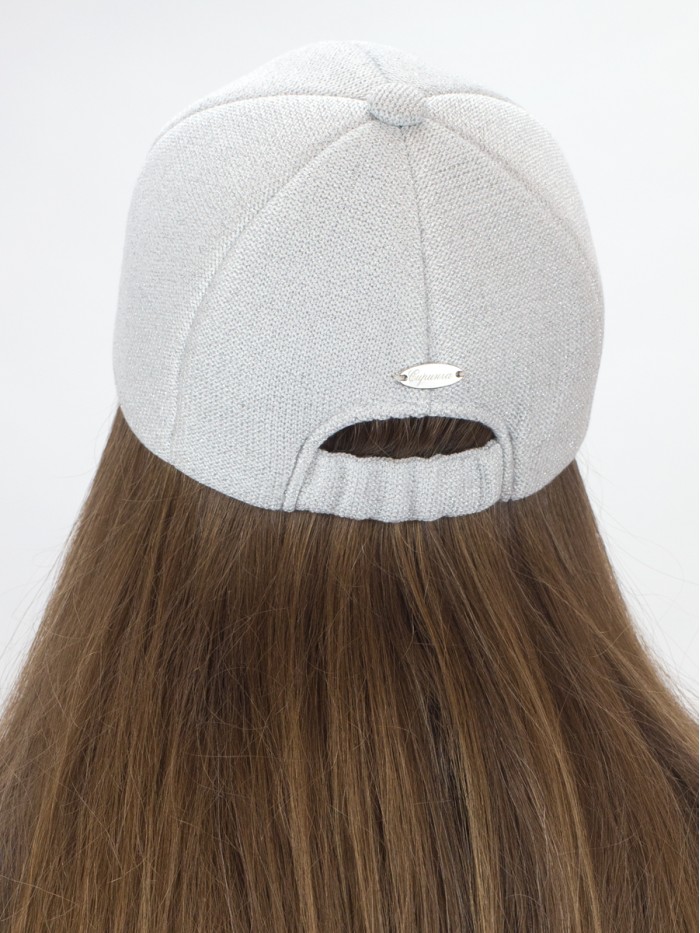 Бейсболка с металлизированным эффектом цвет серебряный Д-701