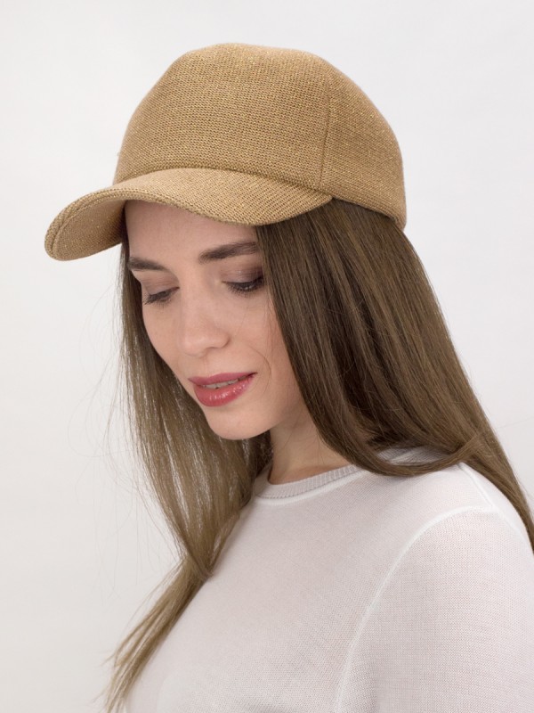 Бейсболка с металлизированным эффектом цвет золотой Д-701