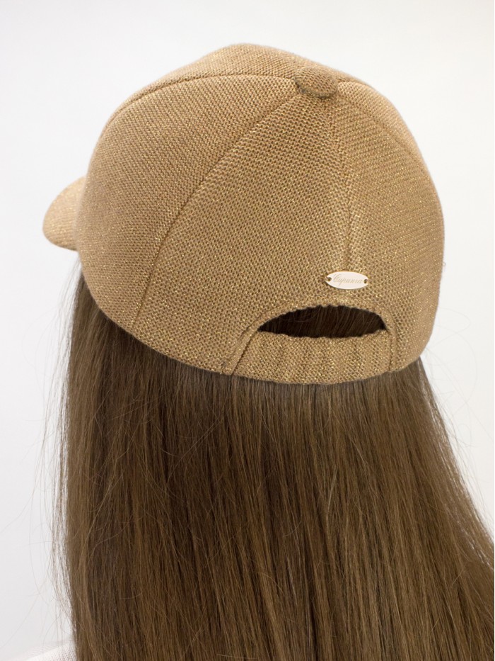 Бейсболка с металлизированным эффектом цвет золотой Д-701