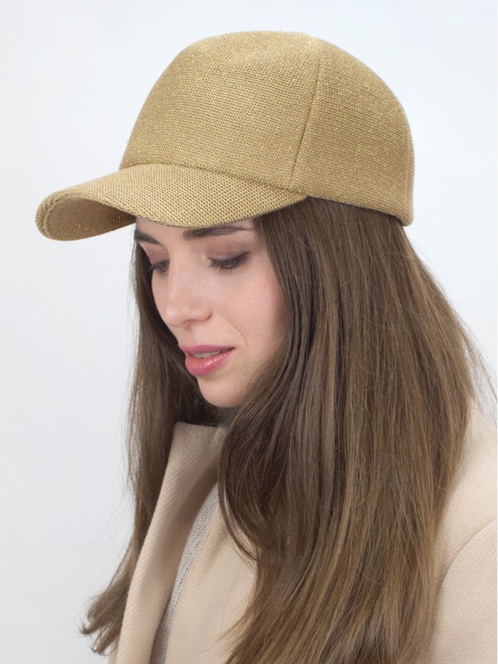 Бейсболка с металлизированным эффектом цвет золотой Д-701