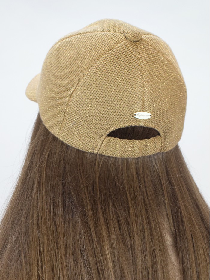 Бейсболка с металлизированным эффектом цвет золотой Д-701