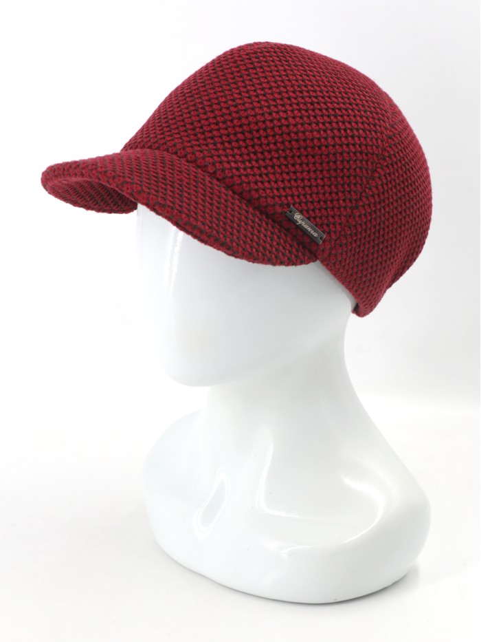 Бейсболка из 3D трикотажного полотна цвет бордовый-шоколадный Д-739Т
