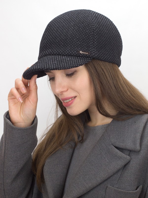 Бейсболка из 3D трикотажного полотна цвет черный-маренго Д-739Т