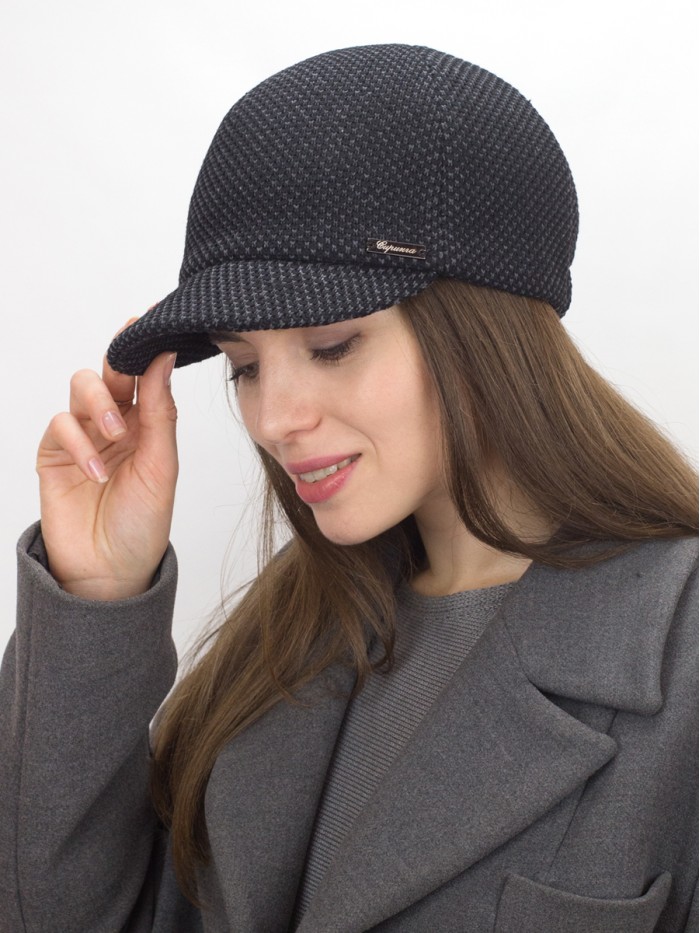 Бейсболка из 3D трикотажного полотна цвет черный-маренго Д-739Т