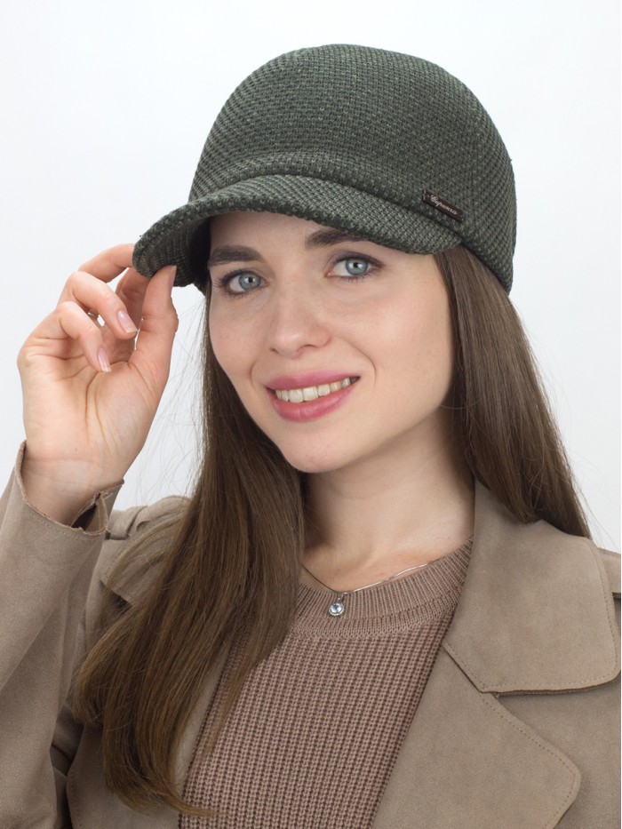 Бейсболка из 3D трикотажного полотна цвет хаки Д-739Т
