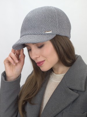 Бейсболка из 3D трикотажного полотна цвет серый-светло-серый Д-739Т