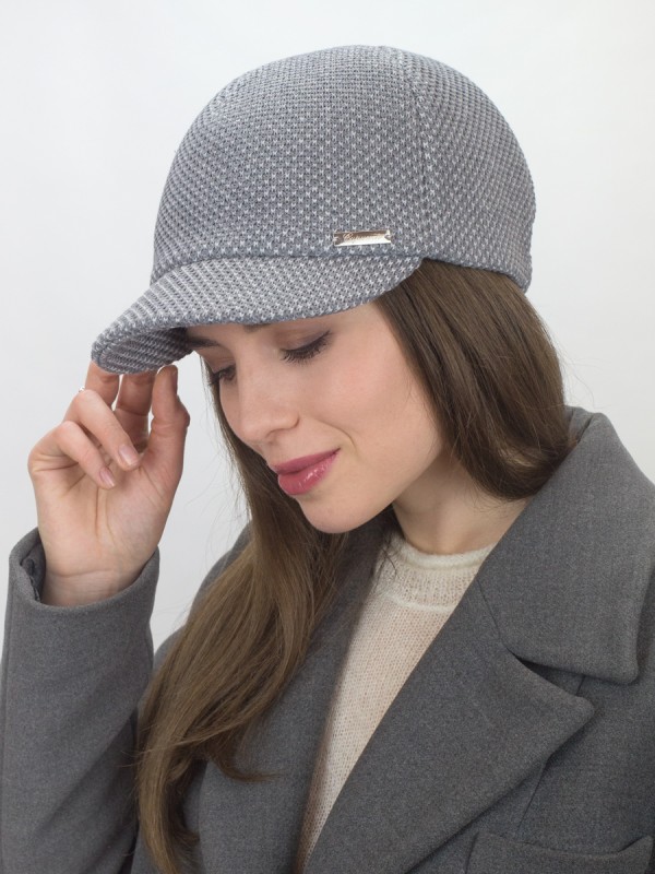 Бейсболка из 3D трикотажного полотна цвет серый-светло-серый Д-739Т