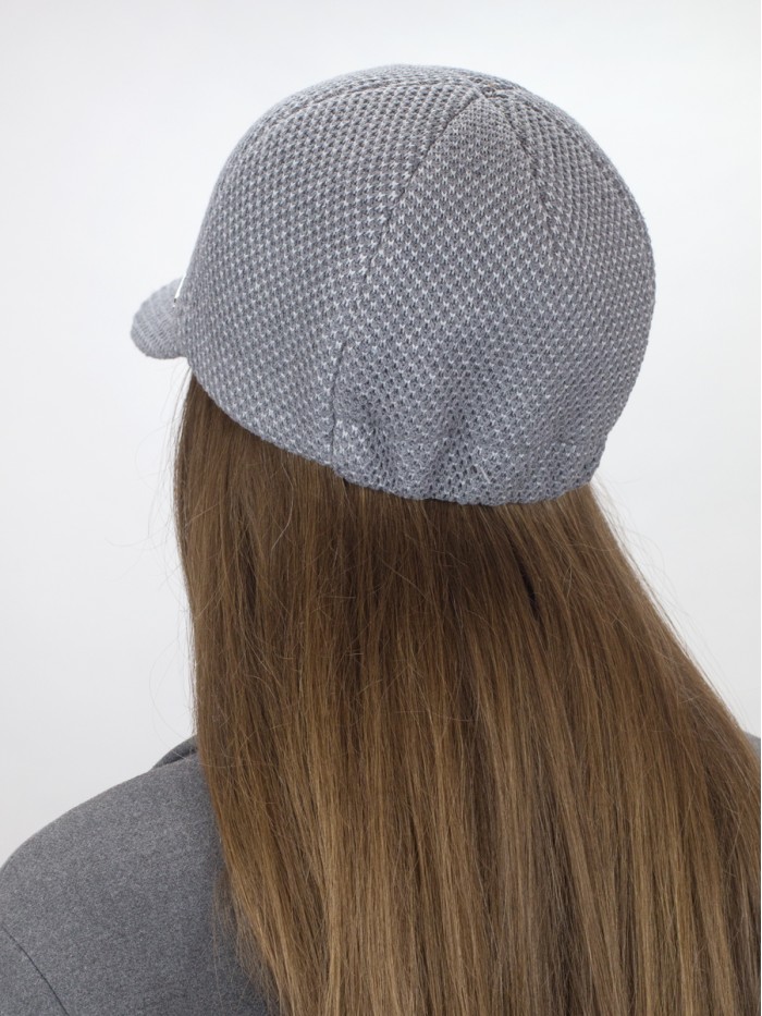 Бейсболка из 3D трикотажного полотна цвет серый-светло-серый Д-739Т