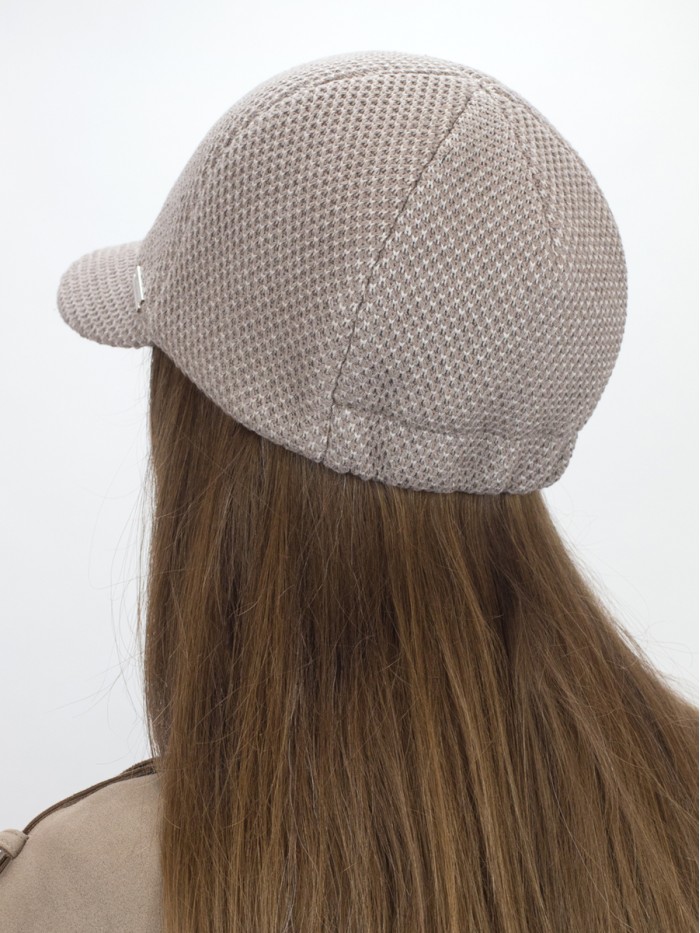 Бейсболка из 3D трикотажного полотна цвет светло-бежевый Д-739Т