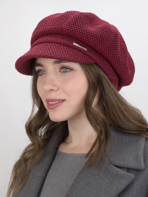 Кепка из 3D трикотажа цвет бордовый-шоколадный Д-742Т