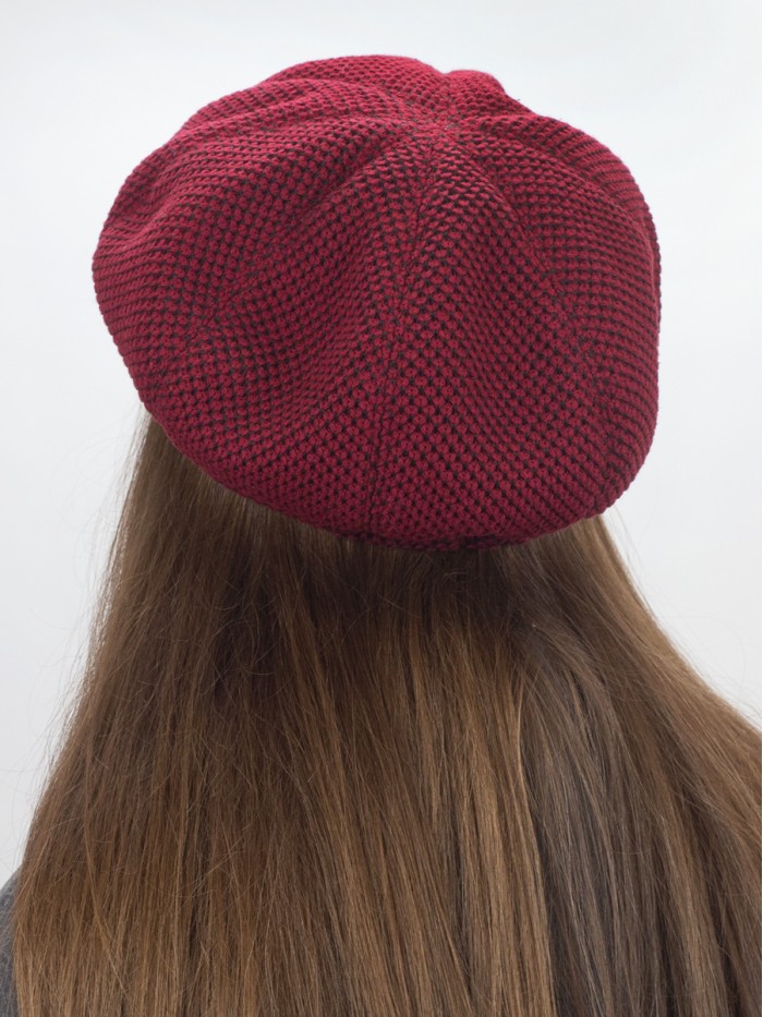 Кепка из 3D трикотажа цвет бордовый-шоколадный Д-742Т