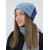 Шапка бини комбинированная цвет голубой Д-8172 990р.