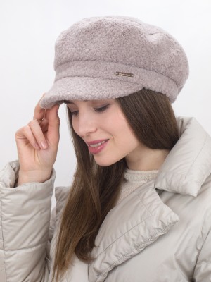 Фуражка меховая из эко-овчины цвет кофейный Д-835/2