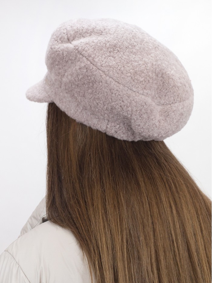 Фуражка меховая из эко-овчины цвет кофейный Д-835/2