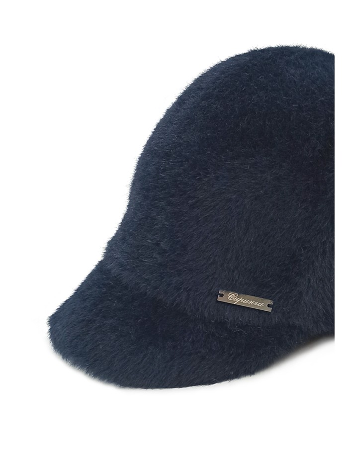 Женственная бейсболка темно-синего цвета Д-839