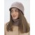 Комплект со снудом из искусственного меха цвет кофейный Д-848К4 990р.