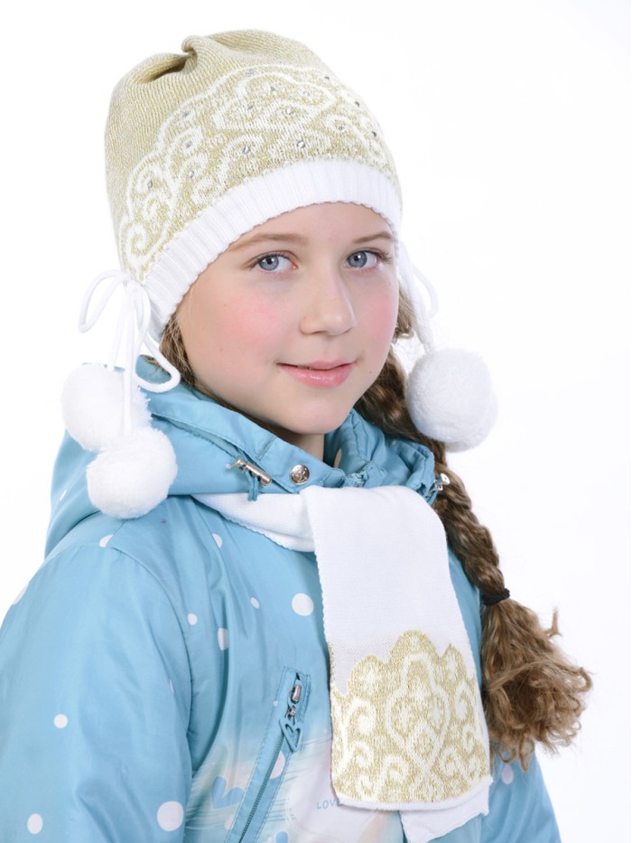 Новогодний комплект "Снегурочка" цвет бежевый Дети-21