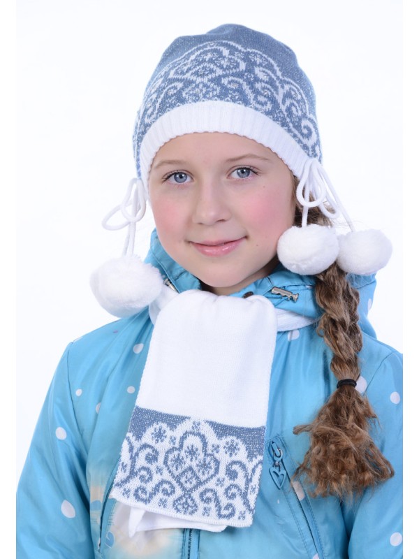 Новогодний комплект "Снегурочка" цвет голубой Дети-21
