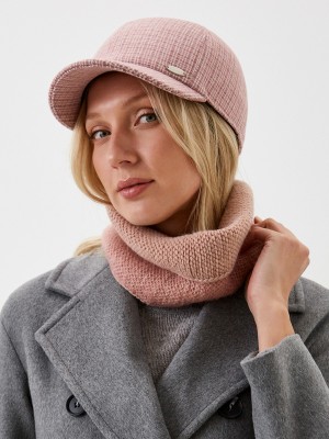 Комплект бейсболка и нежный снуд цвет пыльная роза-кремовый ДК-11К Комплект бейсболка и нежный снуд цвет пыльная роза-кремовый ДК-11К