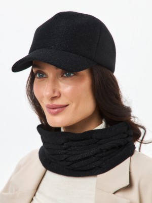 Уникальный комплект с металлизированным эффектом цвет черный ДК-701