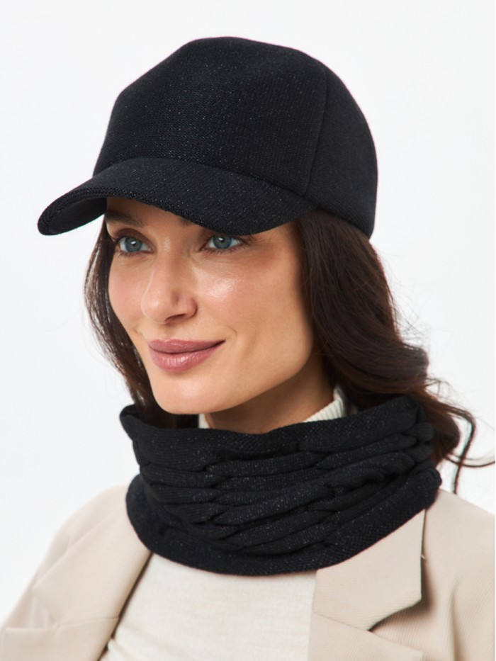 Уникальный комплект с металлизированным эффектом цвет черный ДК-701